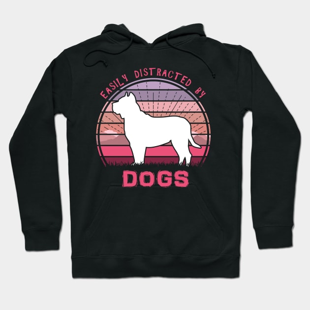 Easily Distracted By Pitbull Dogs Hoodie by Nerd_art